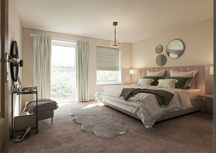 Chevron Stripe, Taupe - Made to Measure Curtains - Image 8